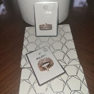 STUNNING ROSEGOLD 14KT PLATED CZ RINGS Size 8